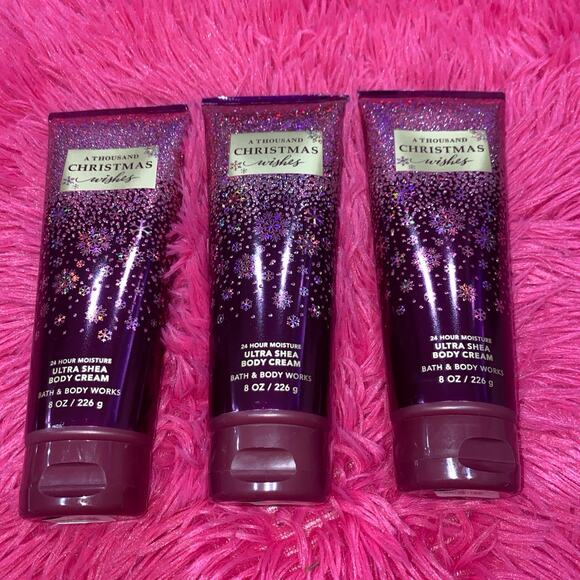 Bath & Body Works‎ A Thousand Christmas Wishes Body Cream 8 oz 3x - Picture 1 of 1